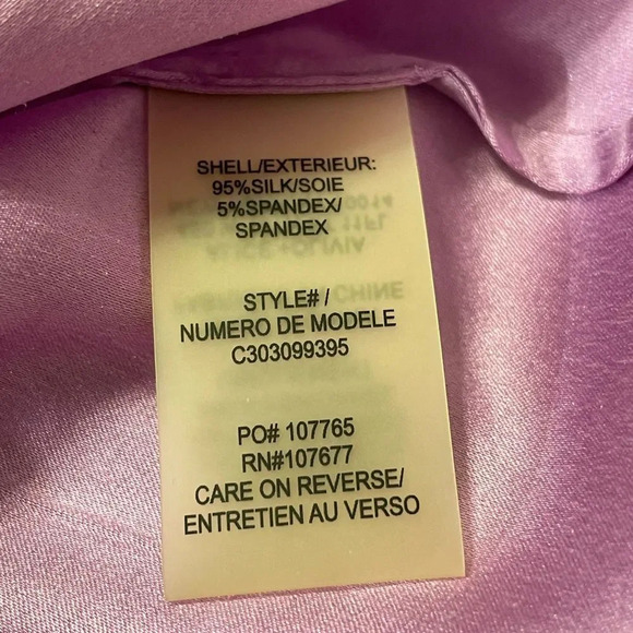 ALICE + OLIVIA Bateau Neckline Silk Blouse in Lavender - Picture 9 of 10